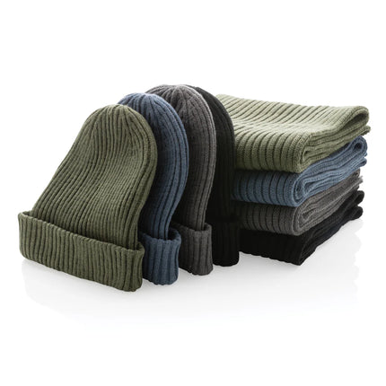 Impact AWARE™ Polylana® double knitted beanie by XD Collection