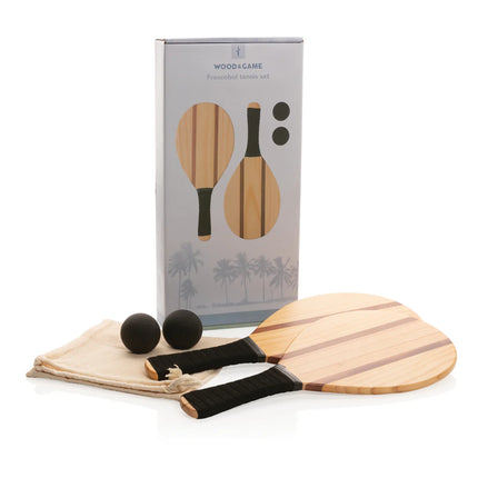 Wooden Frescobol tennis set by XD Collection for outdoor play