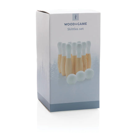 Outdoor wooden skittles set by XD Collection