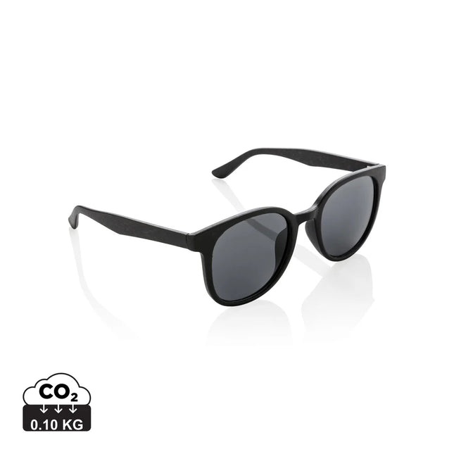 Wheat straw fibre outdoor sunglasses from XD Collection with round frames and tinted lenses