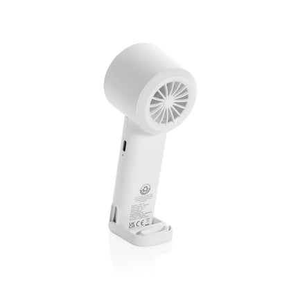 XD Collection Twist RCS recycled plastic portable fan for phones and tablets