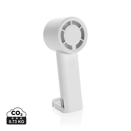 XD Collection Twist RCS recycled plastic portable fan for phones and tablets