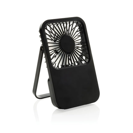 Aervina RCS recycled plastic rechargeable desk fan by XD Collection