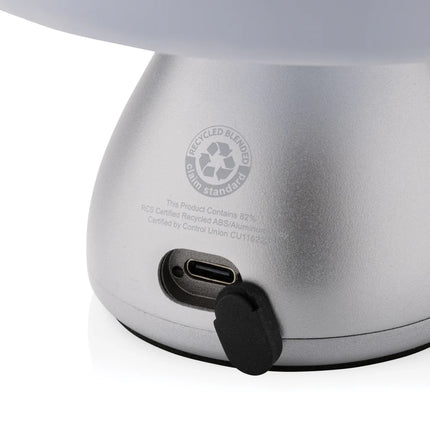 Luming RCS recycled plastic USB rechargeable table lamp by XD Collection