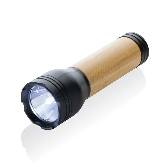 Lucid 3W RCS certified recycled plastic and bamboo torch from XD Collection