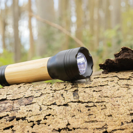 XD Collection Lucid 3W RCS certified recycled plastic and bamboo torch
