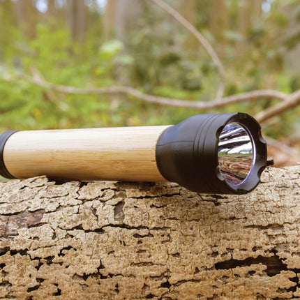 XD Collection Lucid 5W RCS certified recycled plastic and bamboo torch