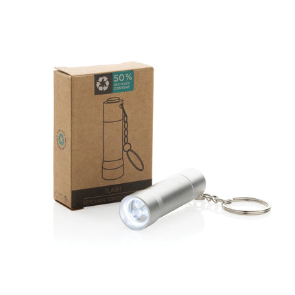 XD Collection Flash RCS recycled aluminium keychain torch