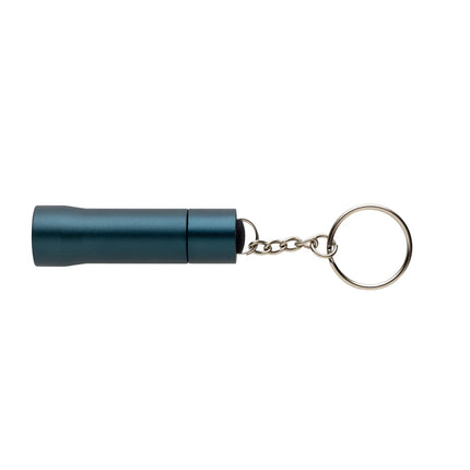 XD Collection Flash RCS recycled aluminium keychain torch with compact design and built-in LED light.