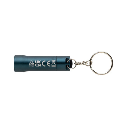 Recycled aluminium keychain torch from XD Collection