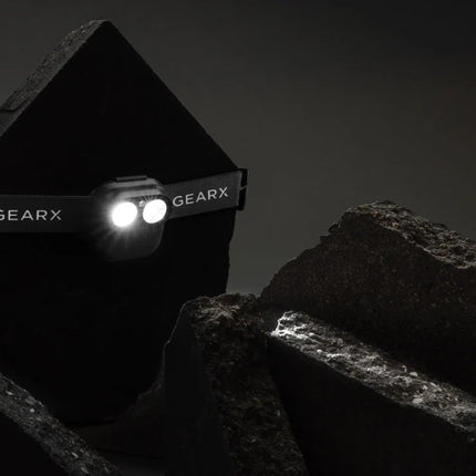  lightweight tools and torch headlamp with adjustable strap and bright LED light.
