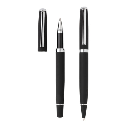 Elegant XD Collection Deluxe pen set featuring multiple writing instruments with sleek designs and silver accents.