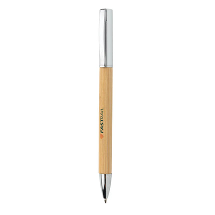  a stylish writing instrument with a sleek bamboo finish.