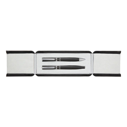 Swiss Peak deluxe pen set featuring elegant writing instruments with sleek finishes and gold accents.