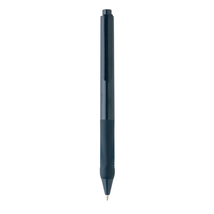  a black writing instrument with ergonomic design for comfortable writing.