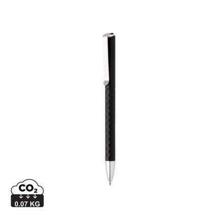  a sleek writing instrument with metallic finish and ergonomic design