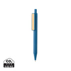 Recycled ABS,Bamboo / blue / 14 x ø 1.1 cm