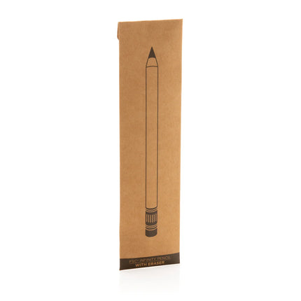  a sustainable writing instrument with a unique infinity design and erasing tip.