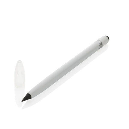  a sleek writing instrument with a modern design and erasing capabilities.