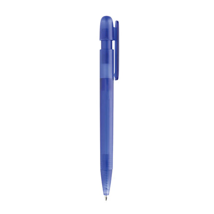  showcasing sleek writing instrument with clear barrel and black ink tip.