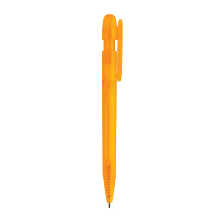  showcasing clear body and writing tip in a close-up image.