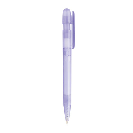  a sleek writing instrument with clear body and smooth ink flow.