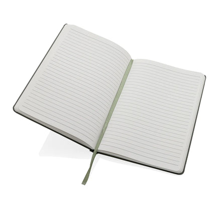 A5 Impact stone paper hardcover notebook from XD Collection with black cover and blank pages