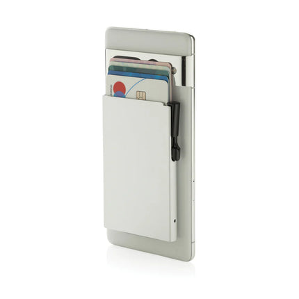 XD Collection standard aluminium RFID magnetic phone cardholder with slots for cards