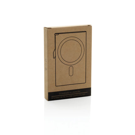 XD Collection aluminium RFID magnetic phone cardholder attached to a phone