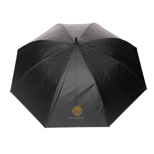 CWD XD 27-inch Impact AWARE™ RPET dual color auto open umbrella with lightweight, eco-friendly design and sturdy handle.