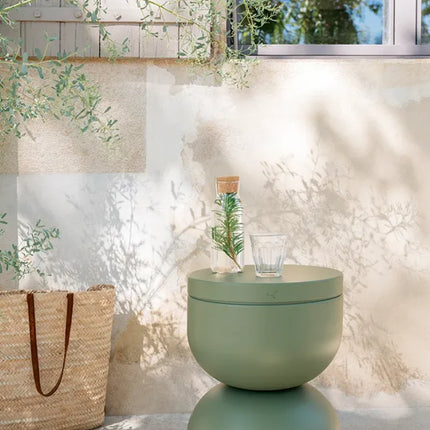  featuring a round seat and sturdy metal legs.