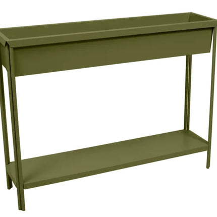 Large Fermob Terrazza metal planter in gingerbread color