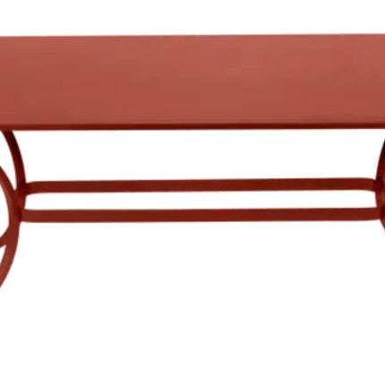 Black Fermob Romane table measuring 180 x 100 cm