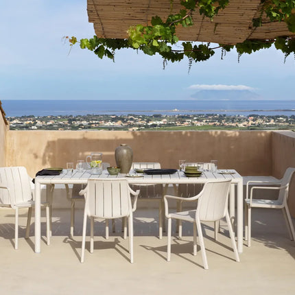 Nardi Tevere 210 extendable outdoor table regeneration polypropylene resin slatted outdoor dining Ireland