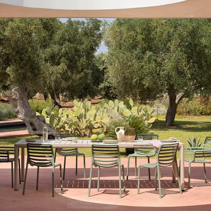 Nardi Tevere 210 extendable outdoor table regeneration recycled polypropylene slatted outdoor patio Ireland