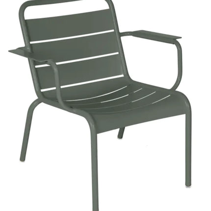 White Fermob Luxembourg garden armchair lounge with a stylish
