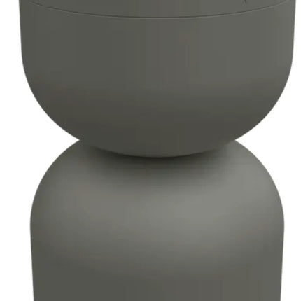 Black Fermob Piapolo metal stool with a sleek cherry finish