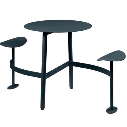 Fermob BOLDER 2-seater round outdoor table with integrated seating