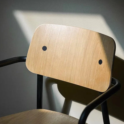 Fermob Studie Oak outdoor armchair with wooden frame and armrests