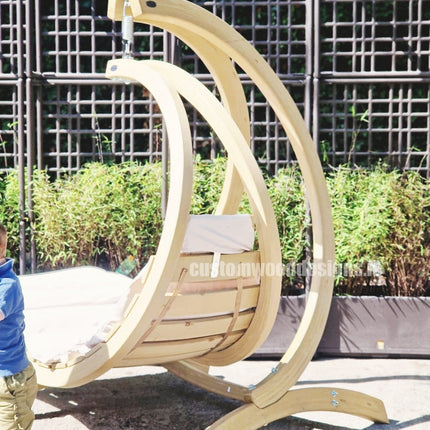 Floating Swing Lounger & Wooden Stand Set – photo 11