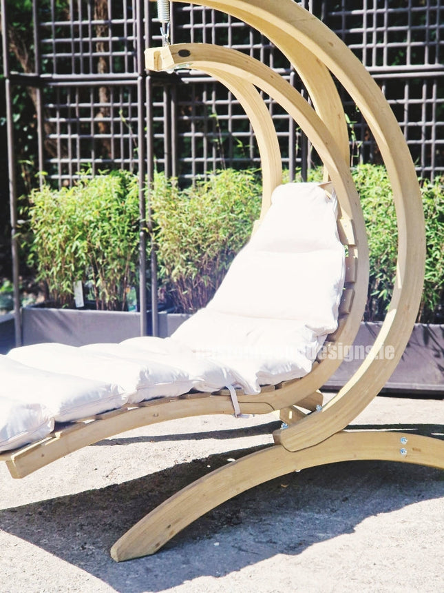 Floating Swing Lounger & Wooden Stand Set – photo 2