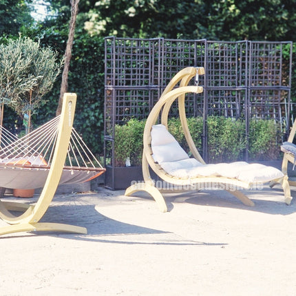 Floating Swing Lounger & Wooden Stand Set – photo 10