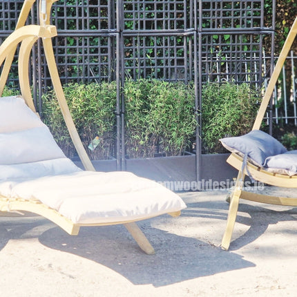 Floating Swing Lounger & Wooden Stand Set – photo 14
