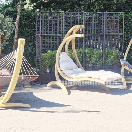 Floating Swing Lounger & Wooden Stand Set – photo 15