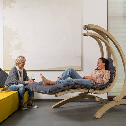 Floating Swing Lounger & Wooden Stand Set – photo 19