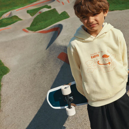 Kids recycled cotton hoodie with sidepockets - Custom Wood Designs