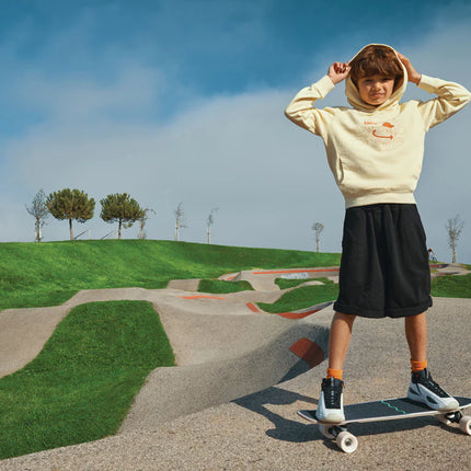 Kids recycled cotton hoodie with sidepockets - Custom Wood Designs