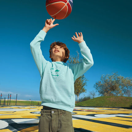 Kids recycled cotton hoodie with sidepockets - Custom Wood Designs