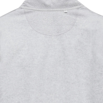 Recycled cotton zip-through hoodie by iqoniq, featuring a casual textile hoodie with a front zipper and comfortable fit.