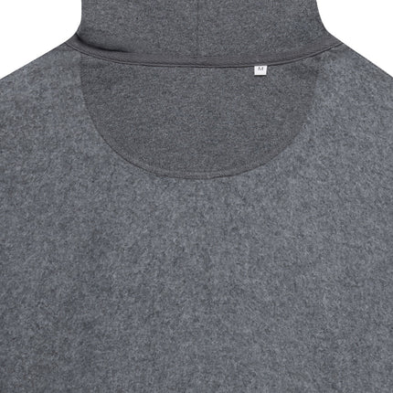 Iqoniq Abisk recycled cotton zip hoodie, casual textile with front zipper and hood, showcasing the sustainable fabric and comfortable fit.